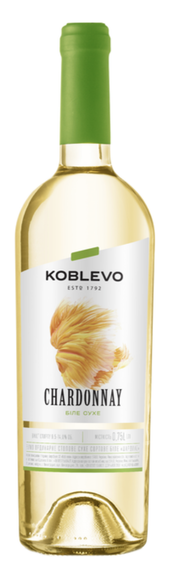 Вино Коблево Бордо Шардоне сухе біле 14% 0.75 л